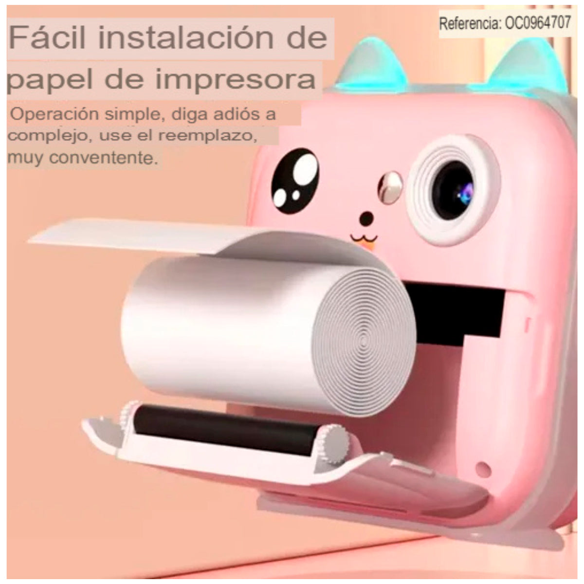 Mini Impresora Gatito Rosa – Imprime tus recuerdos al instante