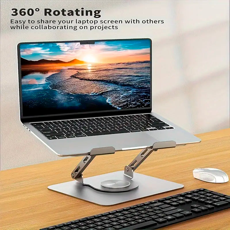 Soporte Metálico Giratorio para Notebook – Ergonomía y estilo en un solo diseño