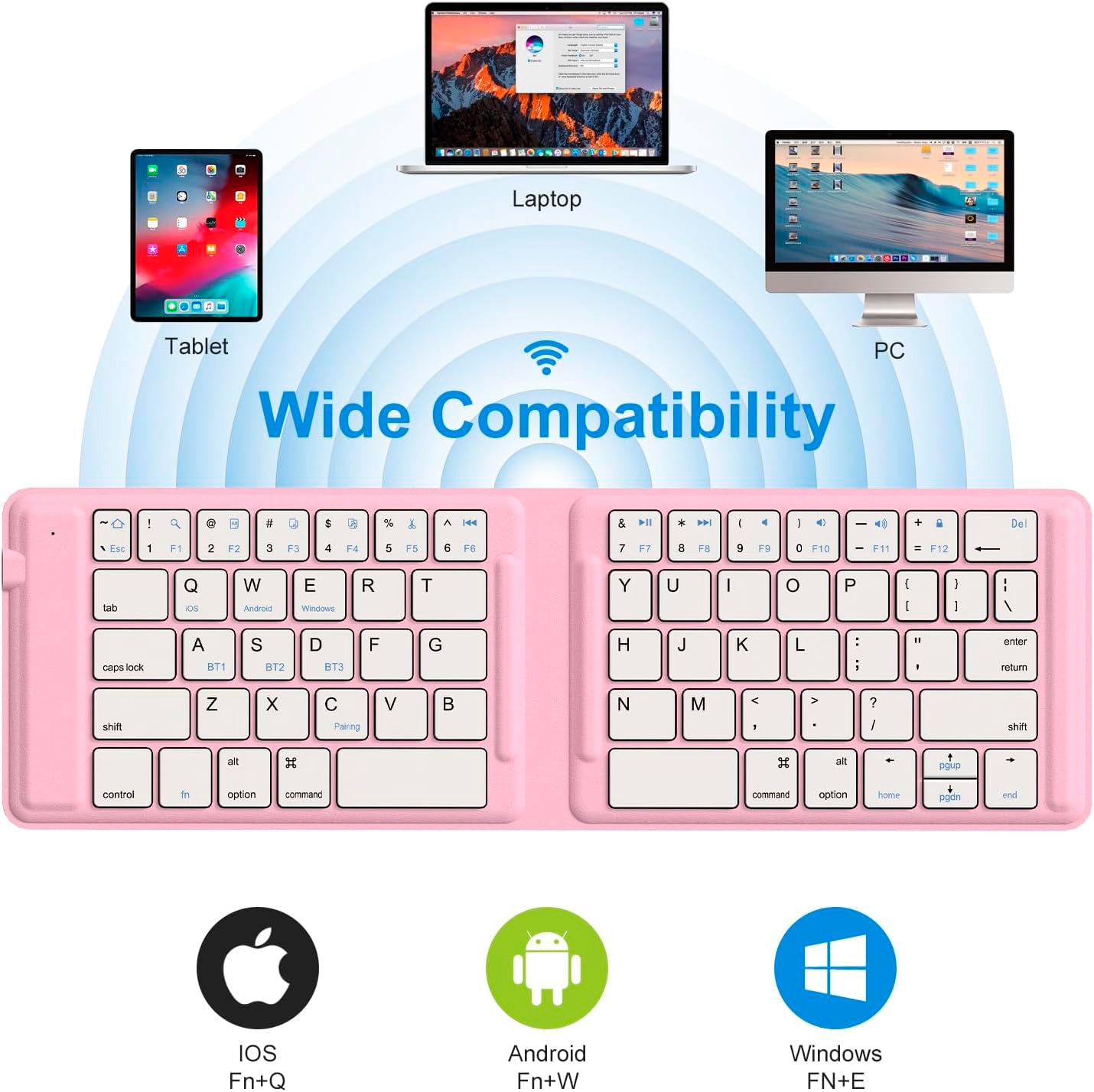 Teclado Bluetooth Plegable Inalámbrico – Productividad en cualquier lugar