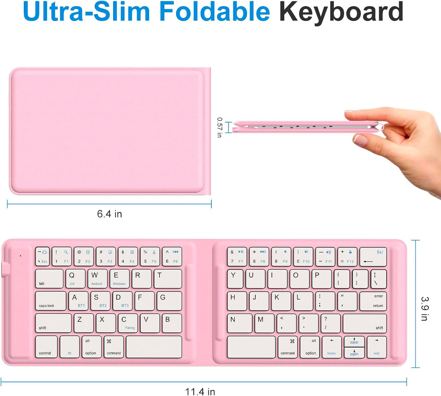 Teclado Bluetooth Plegable Inalámbrico – Productividad en cualquier lugar