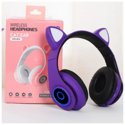 🎧 Audífonos de Gatito Bluetooth 5.0 – Inalámbricos, Plegables y Ajustables