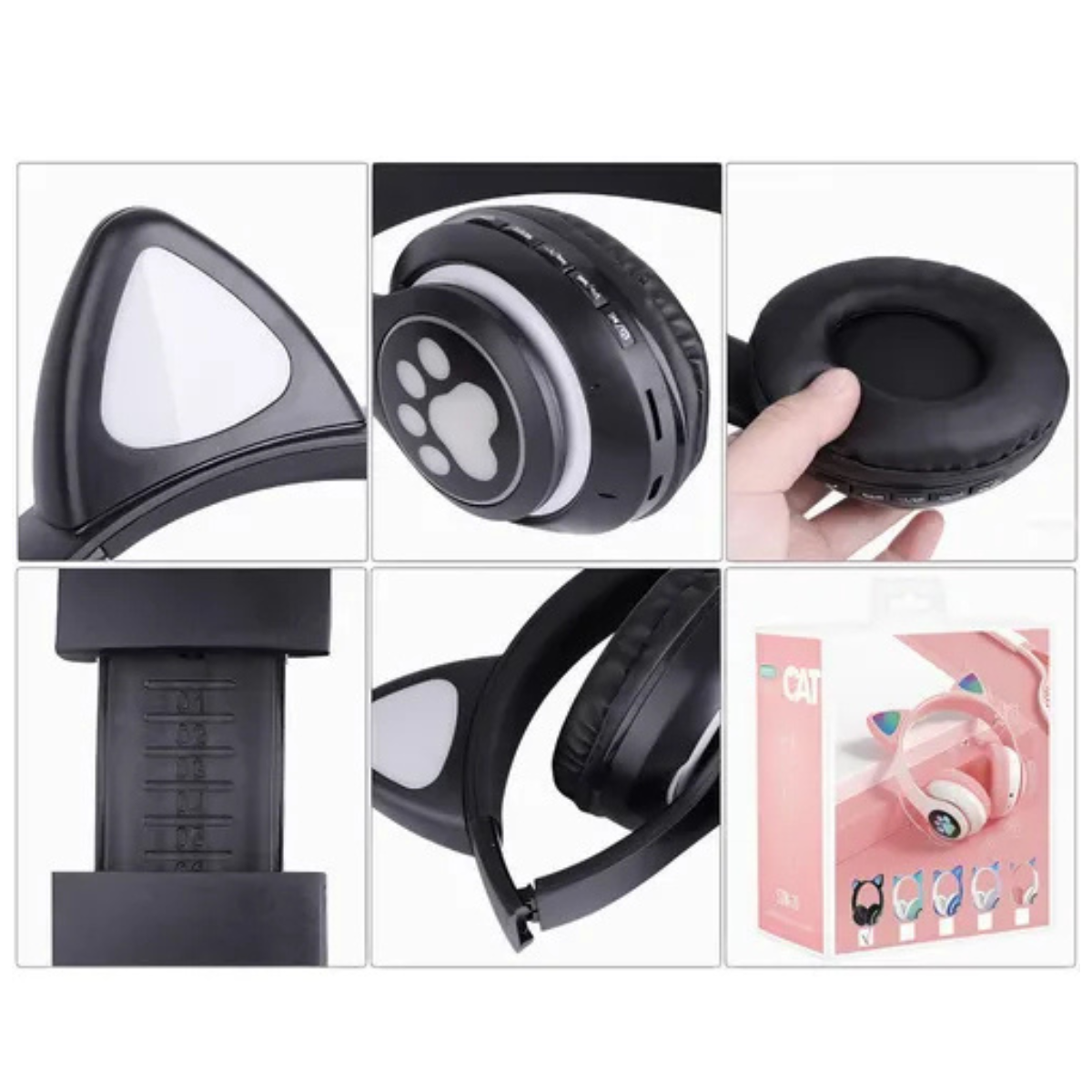 🎧 Audífonos Pata de Gato Bluetooth 5.0 – Inalámbricos y Plegables