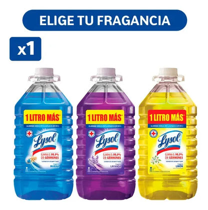 Lysol Limpiador Desinfectante Líquido Pisos 5 L - Variedades
