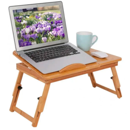 Mesa Portátil de Bambú para Notebook – Ergonomía y Comodidad en Cualquier Lugar