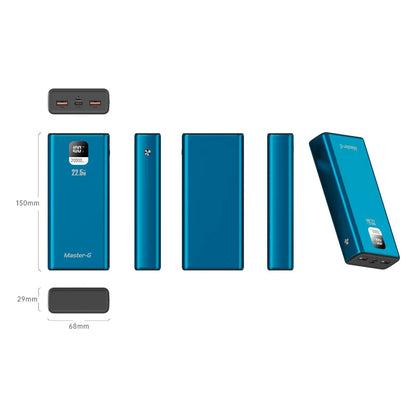 Batería Externa Power Bank 20000 Mah 22.5w Power Delivery Master-G Color Azul
